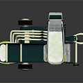Industrial Material Handling Equipment With Green White Conveyor Belt And Wheels