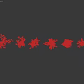 Multiple Arbor Trees With Red Leaves In Different Shapes And Sizes
