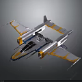 Futuristic Space Shuttle Design With White Blue Yellow Wings And Thrusters In Space