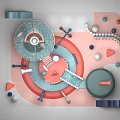 Vibrant Kids Play Area Design With Dome Slides Circular Platforms And Soft Balls