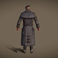 A Man In Dark Tactical Gear With Long Coat Cap Leather Gloves And Boots