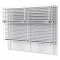Modern Gray Venetian Blinds With Neatly Arranged Slats For Window Covering