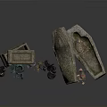 Ancient Historical Stone Sculpture Carving With Intricate Sarcophagus Design Detailed Engravings And Fragments
