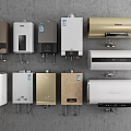 Various Household Water Heaters With Different Models And Colors For Daily Use