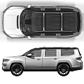 Silver SUV With Bold Grille Modern Exterior Design And Sleek Alloy Wheels
