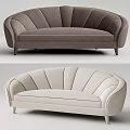 Modern Multiplayer Sofa Muranti Curved Sofa 3d model