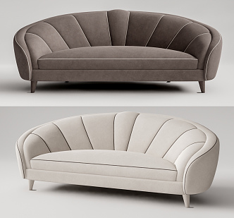 Modern Multiplayer Sofa Muranti Curved Sofa 3d model