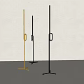 Modern Floor Lamp With Metal Loop Handle And Gold Black Silver Finish For Interior Design