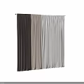 Modern Curtains in Brown Beige White with Sheer Layers for Window Natural Light