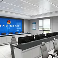 Command Center Monitoring Room Public Security War Room Dispatcher Console 3d model