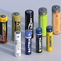 Various Types Of Household Appliances Batteries With Different Brands And Colors