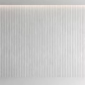 Modern Vertical Striped White Panel With Sleek Surface For Interior Decoration 3d model