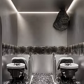 Modern Beauty Hair Salon Interior Featuring Styling Chairs Mirrors And Lighting