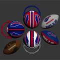 Buffalo Bills Football Helmets And Footballs Sports Gear Collection
