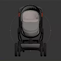 Modern Baby Stroller In White Gray With Canopy Wheels And Comfortable Seat