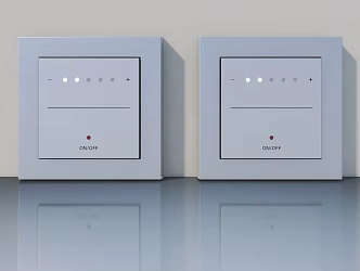 Switch switch socket combination mobile rail socket distribution box weak box air conditioning panel intelligent switch 3d model