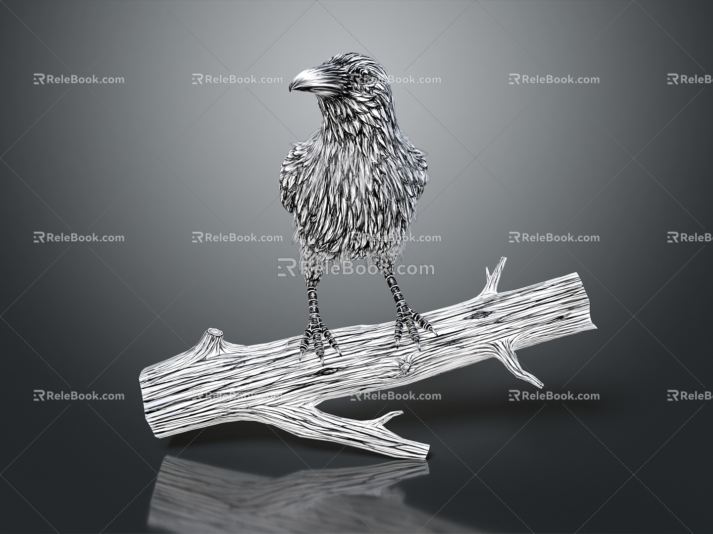 Modern Crow Crow Birds 3d model