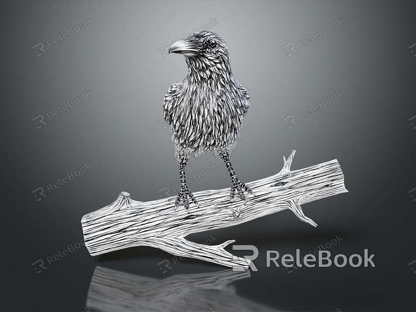 Modern Crow Crow Birds model