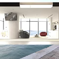 Sleek Minimalist Modern Beauty Hair Salon Interior Design With Spacious Styling Stations And Bright Lighting