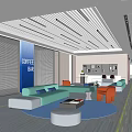 Modern Leisure Area Office Rest Area 3d model
