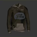 Stylish Brown Land Rover Hoodie With Logo And Kangaroo Pocket For Daily Use