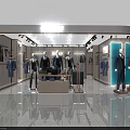 Golf Clothing Store Modern Bright Interior With Mannequins Displaying Men's Suits And Apparel