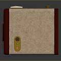 Vintage Brownie Flash B Camera With Beige Red Body Textured Surface And Metal Buttons