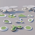 Modern Tree Pool Landscape Tree Pool 3d model