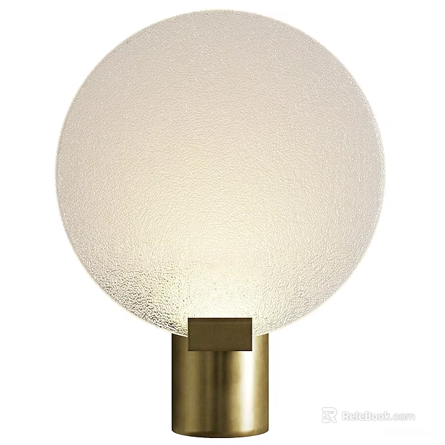Modern Wall Light with Frosted Glass Globe and Brass Base for Indoor Lighting 3d model 