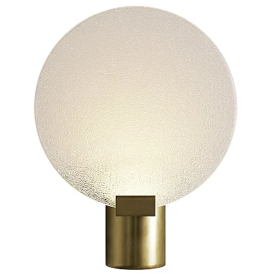 Modern Wall Light with Frosted Glass Globe and Brass Base for Indoor Lighting 3d model
