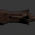 Copper Dog Shaped Wine Ewer With Curved Handle And Intricate Body Patterns