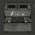 Gray Rugged Military Vehicle With Armored Body And Large Tires Design