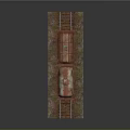 3D Model Of Rusty Functional Rail Freight Car On Tracks 3d model