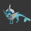 Blue Aquatic Creature Character With Finned Ears And Fish Like Tail