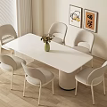 Modern White Dining Table And Chairs Set With Minimalist Design For Dining Room