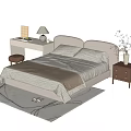 Cozy Kids Bed With Soft Mattress Pillows Bedding Nightstand And Lamp On Rug