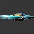 Blue Glowing Fantasy Blade With Golden Accents And Blue Hilt Elegant Design