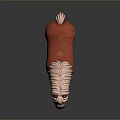 Cute Red Toy Pony With Pink Mane Blue Eyes And Black Hooves
