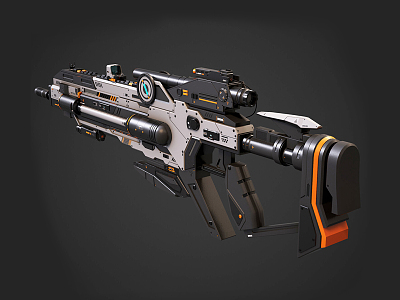 Modern Sci-Fi Gun Rifle model