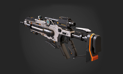 Modern Sci-Fi Gun Rifle 3d model