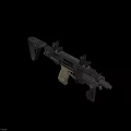 Tactical Modern Assault Rifle With Rail System Scope And Black Tan Ergonomic Grip