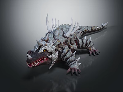 Modern dinosaur crocodile monster dragon monster dragon 3d model