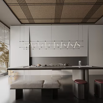 Modern table combination 3d model