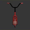 Kids Red Scooter Design With Pink Handlebars And White Deck