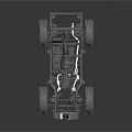 Off Road Vehicle Chassis With Large Tires Suspension System And Frame Structure