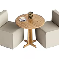 Wind leisure table and chair combination 3d model