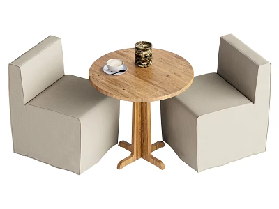 Wind leisure table and chair combination 3d model