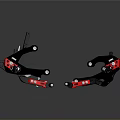 Motorcycle YSS Brake And Clutch Handlebar Levers In Black And Red Design
