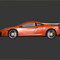 Red Sports Car With Sleek Aerodynamic Design Black Rear Spoiler And Shiny Paint Finish
