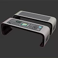 Two Sleek Modern Electronic Devices With White Black Design Display Screen And Buttons
